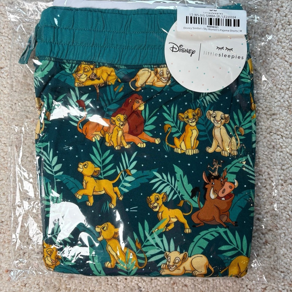 Little sleepies Disney Simbas Sky Bamboo Women's Pajama shorts Medium NEW